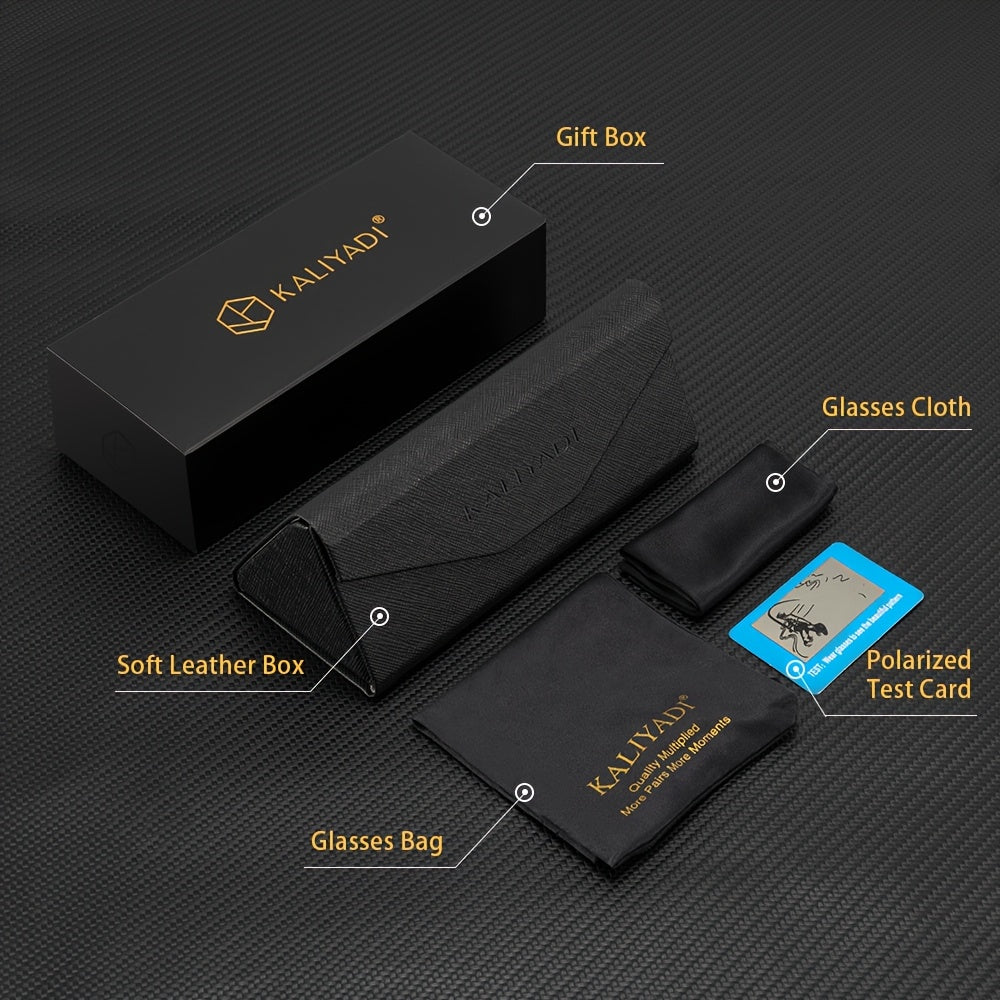 KALIYADI New Men's Birthday Gift Choice Classic Fashion Men's Polarized with Eyewear Case and Cloth Suitable for Traveling St. Patrick's Day Mardi Gras Easter Christmas, Eyewear, Gear, Trendy Eyewear, Stylish Shades, Durable