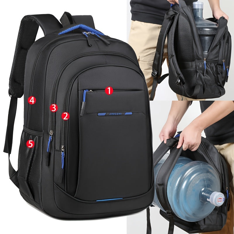 Durable Laptop Backpack with 17-Inch Laptop Compartment, Multiple Pockets & Adjustable Straps - Spacious Interior for Business & Travel, 48cm Long, 32cm Wide, Laptop Backpack, Travel Backpack, Sleek Backpack