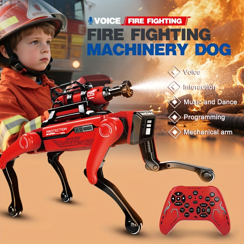 Cool AI robot dog, intelligent voice interactive robot dog, capable of spraying water mist, launching soft arrows, music and dance, programming, robotic arm, technology gift, remote control robot dog, Dog Robot, Robot Dogs Re