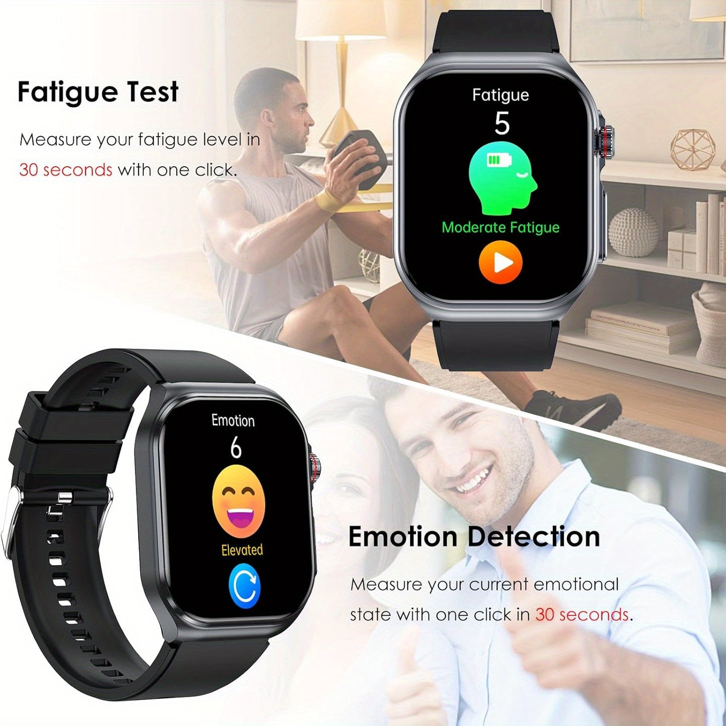 2025 New Smartwatch: 5.18cm AMOLED Large Display, 530mAh Long-Last Battery, BT 5.3 Call, Multi-Sport Modes, Voice Assistant, SOS, Menstrual Tracking, Weather Forecast, Fitness Tracker Watch for Android & IOS, Best Gift for Fa
