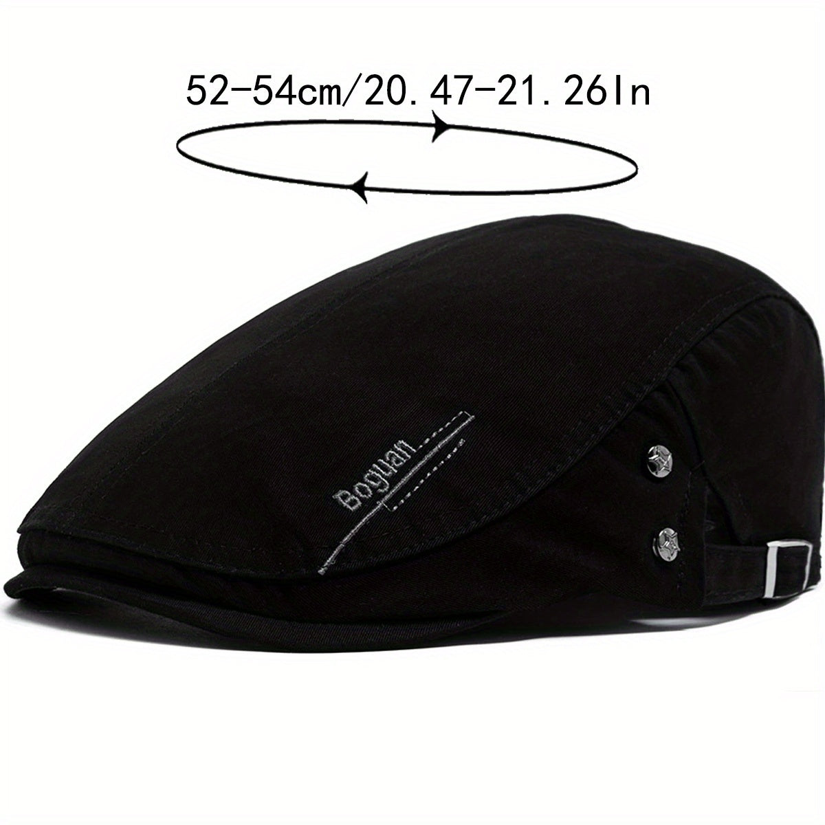 Men'S and Women'S Cotton Embroidered Flat Cap with Star Design - Elegant Non-Stretch Fabric, Hand Washable, Ideal for Spring and Summer, Casual Headwear | Embroidered Flat Cap | Cotton Flat Cap