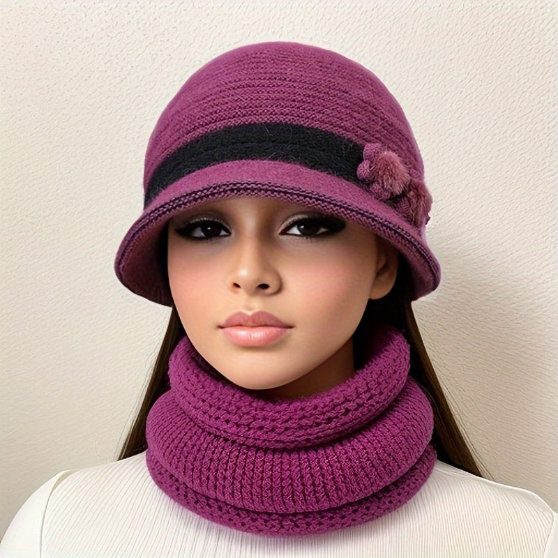 Women'S Winter Hat - Thermal Insulated Cold Weather Beanie with Elastic Band, Lightweight Warm Hat for Elderly, Grandma, Mom, Grandma - Brown/ - Christmas Gift for Women, Travel, Hiking, Everyday Winter Wear, Holiday Accessor