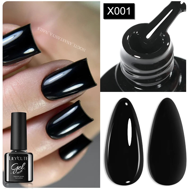 LILYCUTE 5ML Champagne Gold Reflective Glitter Liner Gel Nail Polish Bright Sparkling French Semi Permanent Nail Painting UV Gel