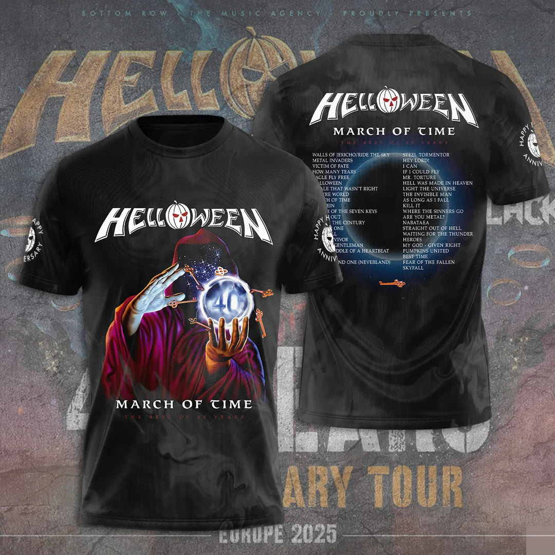 Classic Rock Helloween T-shirts Male 3D Print Men Women Hip Hop Trend Short Sleeve TShirt Street Loose Casual Oversized Y2k Tops
