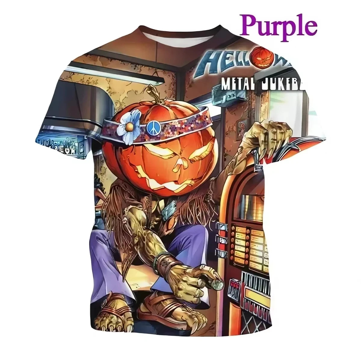 2025 New Popular Rock Helloween 3d Print T-shirt Men Women Fashion T shirt Hip Hop Short Sleeve Tops Tees Graphic Tshirt Album