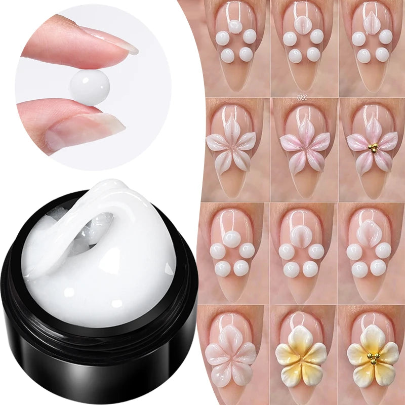 BORN PRETTY 15ml Clear Non Stick Hand Extension Gel 3D Shaping Sculpting Carving Nail Art Solid Hard Gel for Fake Nail