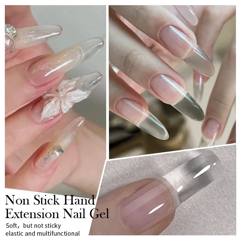 BORN PRETTY 15ml Clear Non Stick Hand Extension Gel 3D Shaping Sculpting Carving Nail Art Solid Hard Gel for Fake Nail