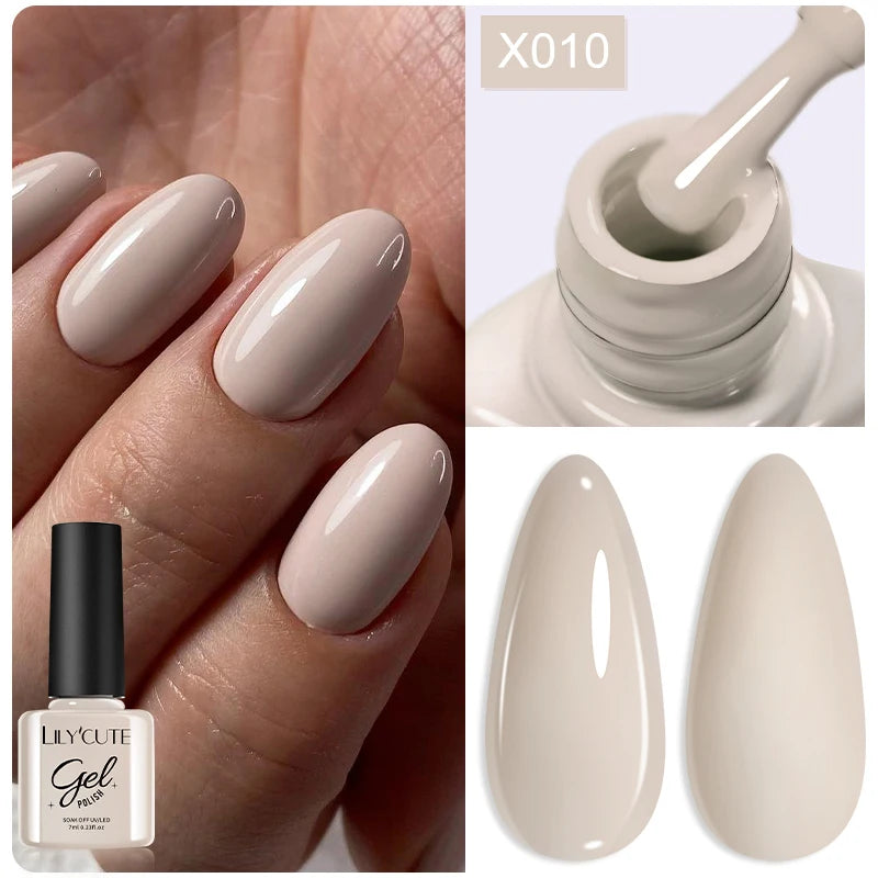 LILYCUTE 5ML Champagne Gold Reflective Glitter Liner Gel Nail Polish Bright Sparkling French Semi Permanent Nail Painting UV Gel