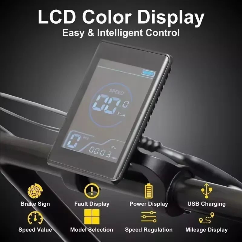 2000W Motor Electric Bicycle 48V23AH Lithium Battery Electric Bike Hydraulic Brake Motorcycle 20*4 Inch Fat Tire Mountain E-bike