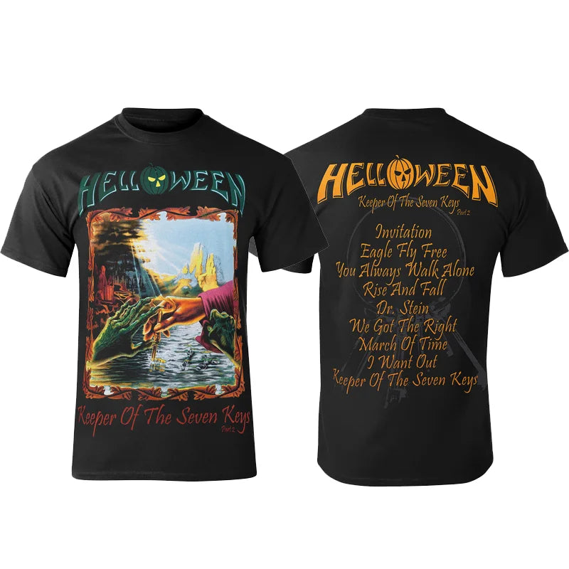 2025 Classic Rock Helloween T-shirts Male 3D Print Men Women Hip Hop Trend Short Sleeve Tshirt Street Loose Casual Oversized Top