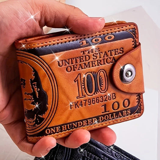 Men'S Slim Bifold Wallet with Detachable Keychain - Vintage Business Organizer, Secure Buckle Closure, Multi-Card Slots & Cash Compartment - Compact Everyday Carry for Professionals, Formal Events, Travel - Durable Synthetic