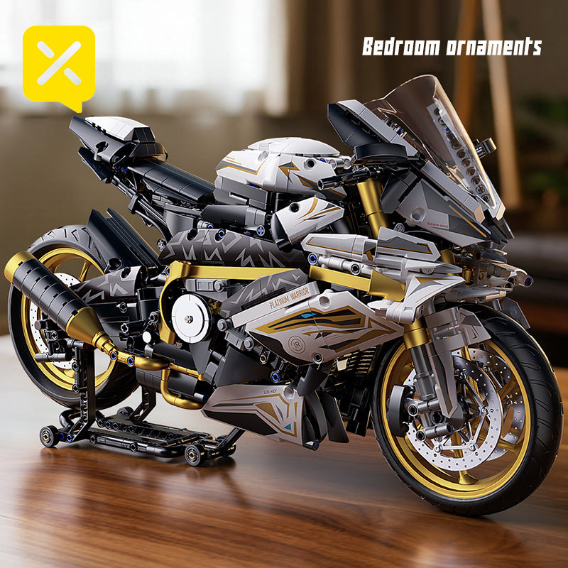 [2000+ Pcs Platinum Motorcycle Building Blocks] High-Tech Assembly Model | Suitable for Teens And Adults | Challenging Engineering Toy | Perfect for Holiday Gifts/Thanksgiving/Halloween/Christmas/New Year Gifts