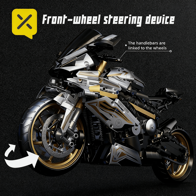 [2000+ Pcs Platinum Motorcycle Building Blocks] High-Tech Assembly Model | Suitable for Teens And Adults | Challenging Engineering Toy | Perfect for Holiday Gifts/Thanksgiving/Halloween/Christmas/New Year Gifts