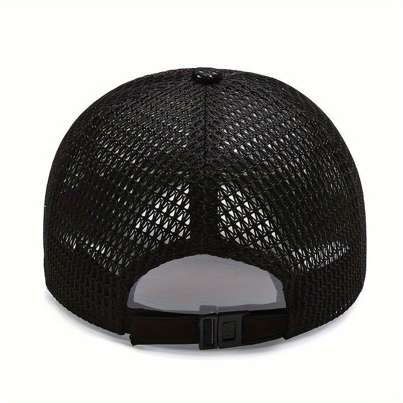 2pcs Ediko Mesh Cap with Edge, Summer Mesh Baseball Cap for Men, Truck Driver Mesh Cap, Outdoor Sports Running. Fabric.