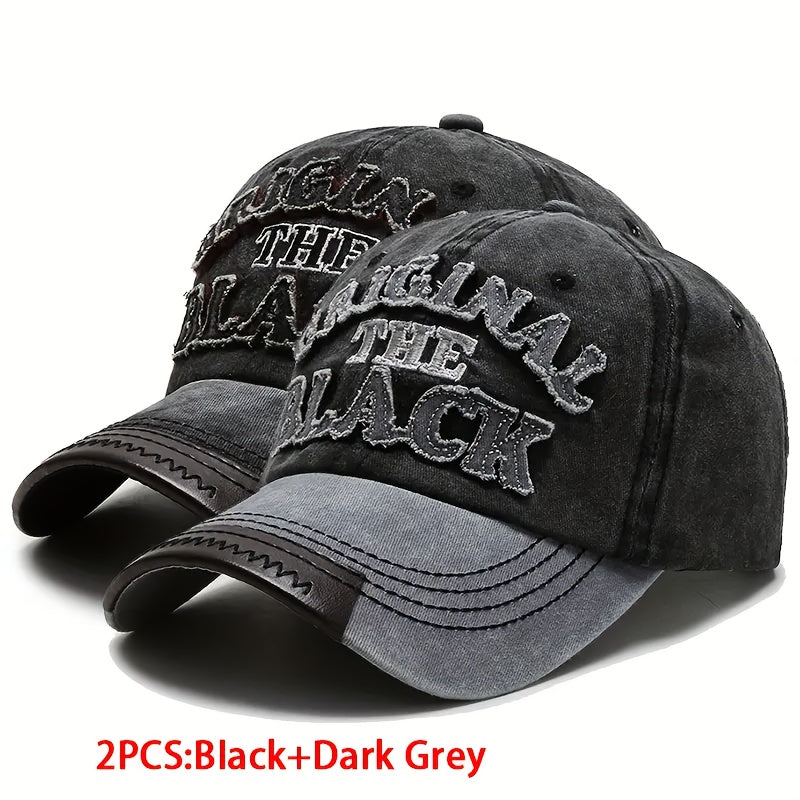 2pcs Hip-Hop Style Baseball Caps, Unisex Couple'S Outdoor Sports Casual Hats, Color Block Duckbill Caps, Adjustable Truck Driver Hats, Sports Headwear | Urban Fashion Cap | Adjustable Fit Cap, Baseball