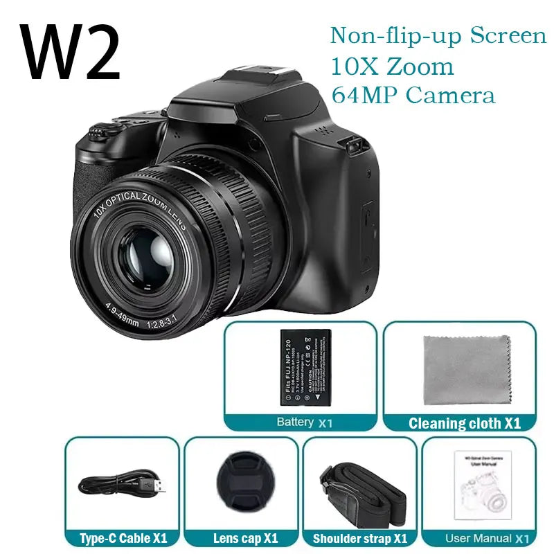 Digital Camera 4K 72MP 12X Optical Zoom UHD Professional Photography Flash Light Auto-Focus WIFI  for Tiktok Ins Youtube Webcast