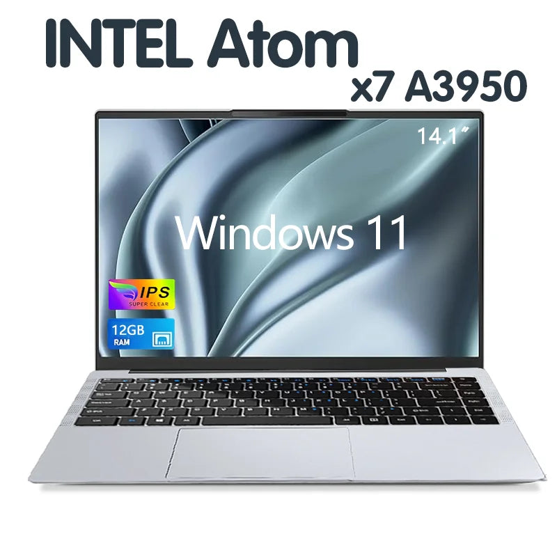 Windows 11  Office Laptop  intel core i7-7500U/intel Atom x7 A3950 12GB RAM 1TB/2TB SSD 4K HD  NoteBook Study Laptops