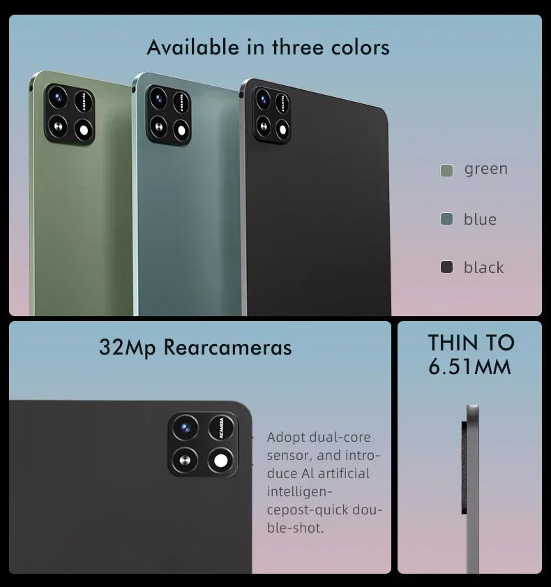 2025 Pad 7 Pro Ultra Latest Global First Tablet New Android 14 Snapdragon 8Gen3 11 inch Soft Light Screen WiFi GPS WPS 5G PC