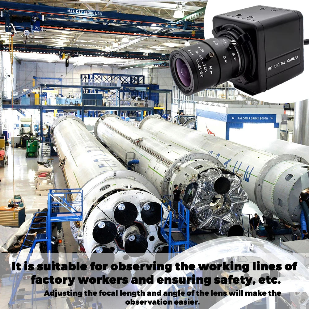 WGWK 4K CMOS POE Digital Live Stream Camera 3/4/5/8MP HD Security Protection Webcam Industrial 2.1/5-100mm Manual Varifocal Lens