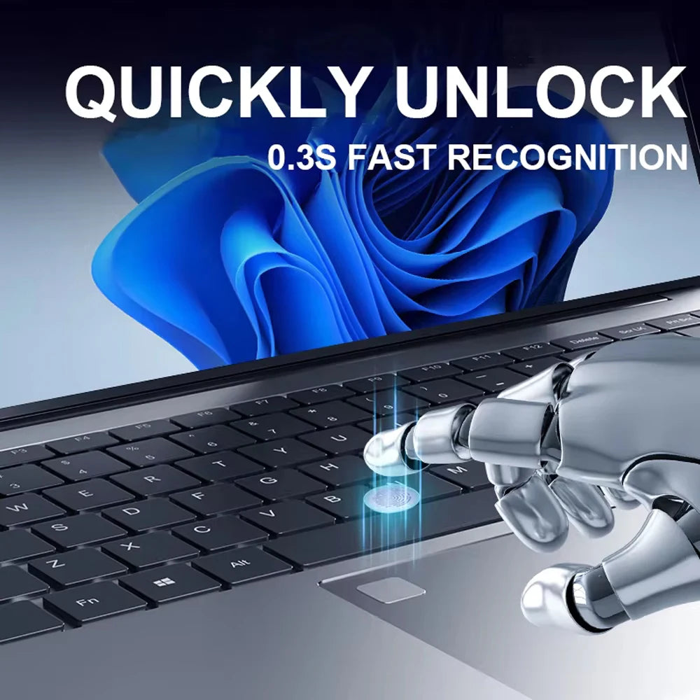 2025 Windows 11 Laptop Computer Intel Core i7 8500Y N4000 Ultra-thin Notebook 16GB RAM 1TB 2TB SSD 15.6" Fingerprint Unlock  PC