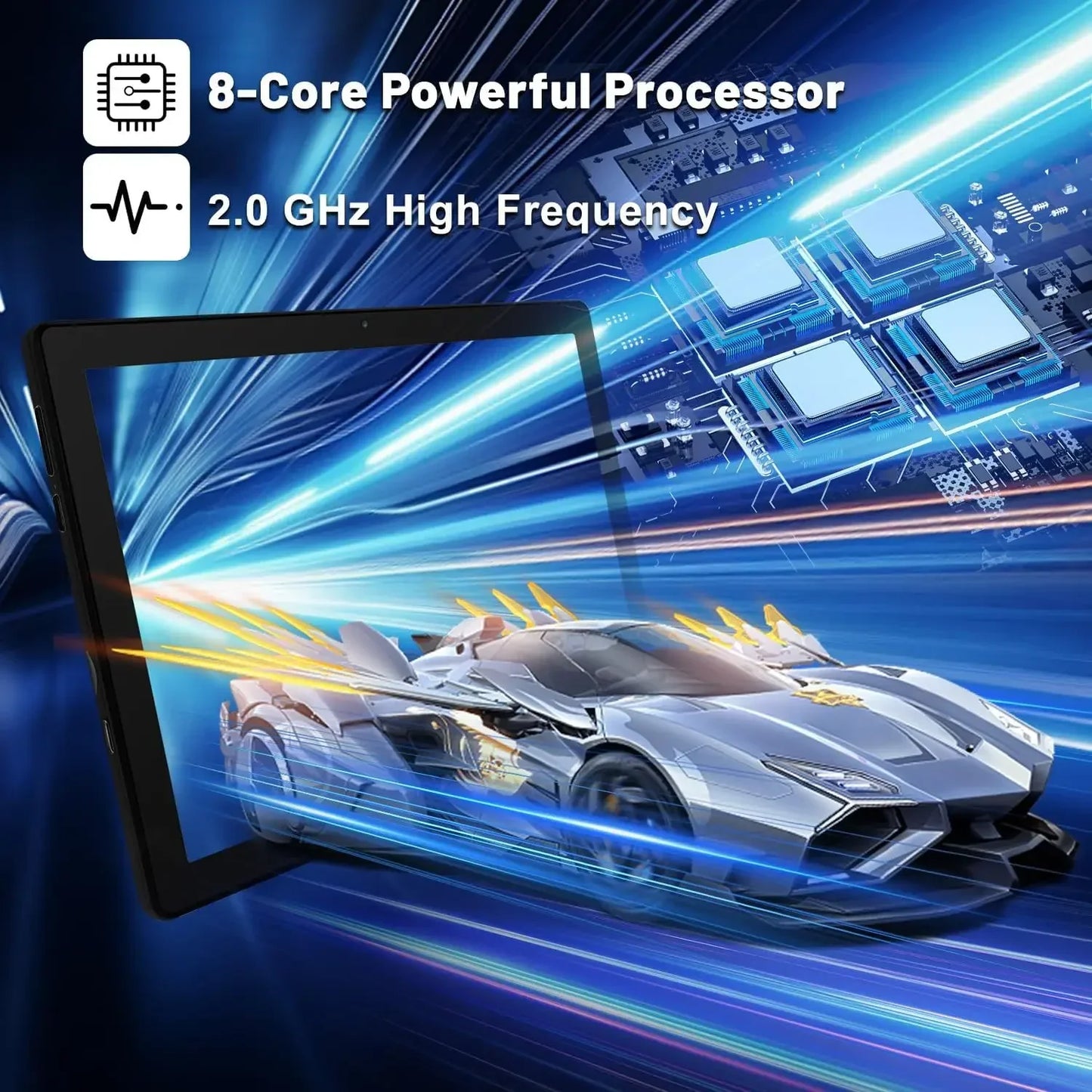 Tablet 10 Inch Android 14 Octa-Core 8GB RAM 64GB ROM 1280x800 IPS Tablets PC WiFi6 Bluetooth5.3 Widevine L1 Dual Camera Speakers