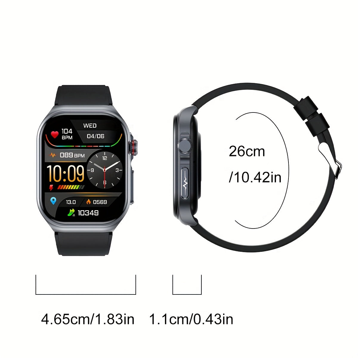 2025 New Smartwatch: 5.18cm AMOLED Large Display, 530mAh Long-Last Battery, BT 5.3 Call, Multi-Sport Modes, Voice Assistant, SOS, Menstrual Tracking, Weather Forecast, Fitness Tracker Watch for Android & IOS, Best Gift for Fa