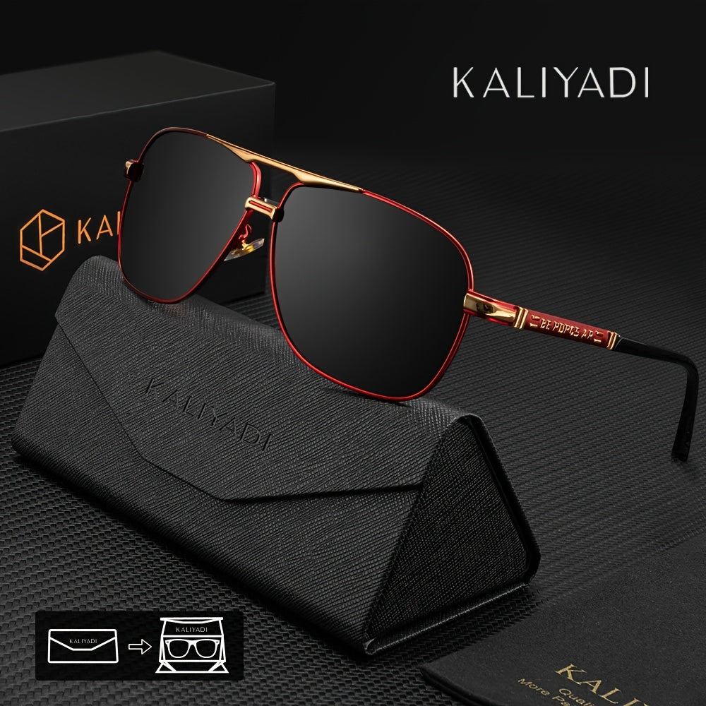 KALIYADI New Men's Birthday Gift Choice Classic Fashion Men's Polarized with Eyewear Case and Cloth Suitable for Traveling St. Patrick's Day Mardi Gras Easter Christmas, Eyewear, Gear, Trendy Eyewear, Stylish Shades, Durable