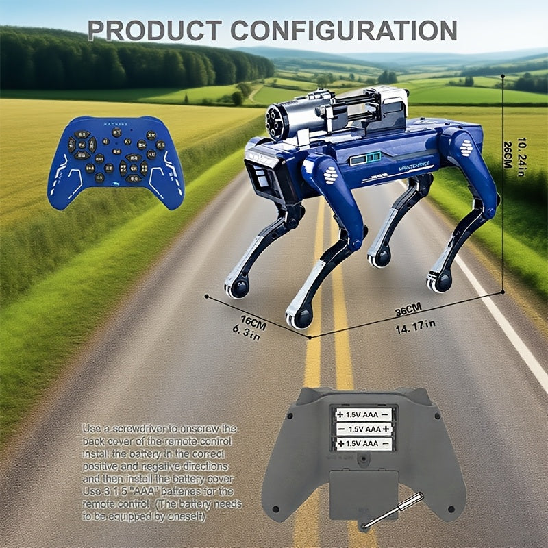 AI Robot Dog, Multi-Functional Robot Dog, 12 Voice Commands, Application Control, USB Charging, Perfect Holiday Gift and Prize, Fashionable Future Design, High-tech Gadget, Robot Toy