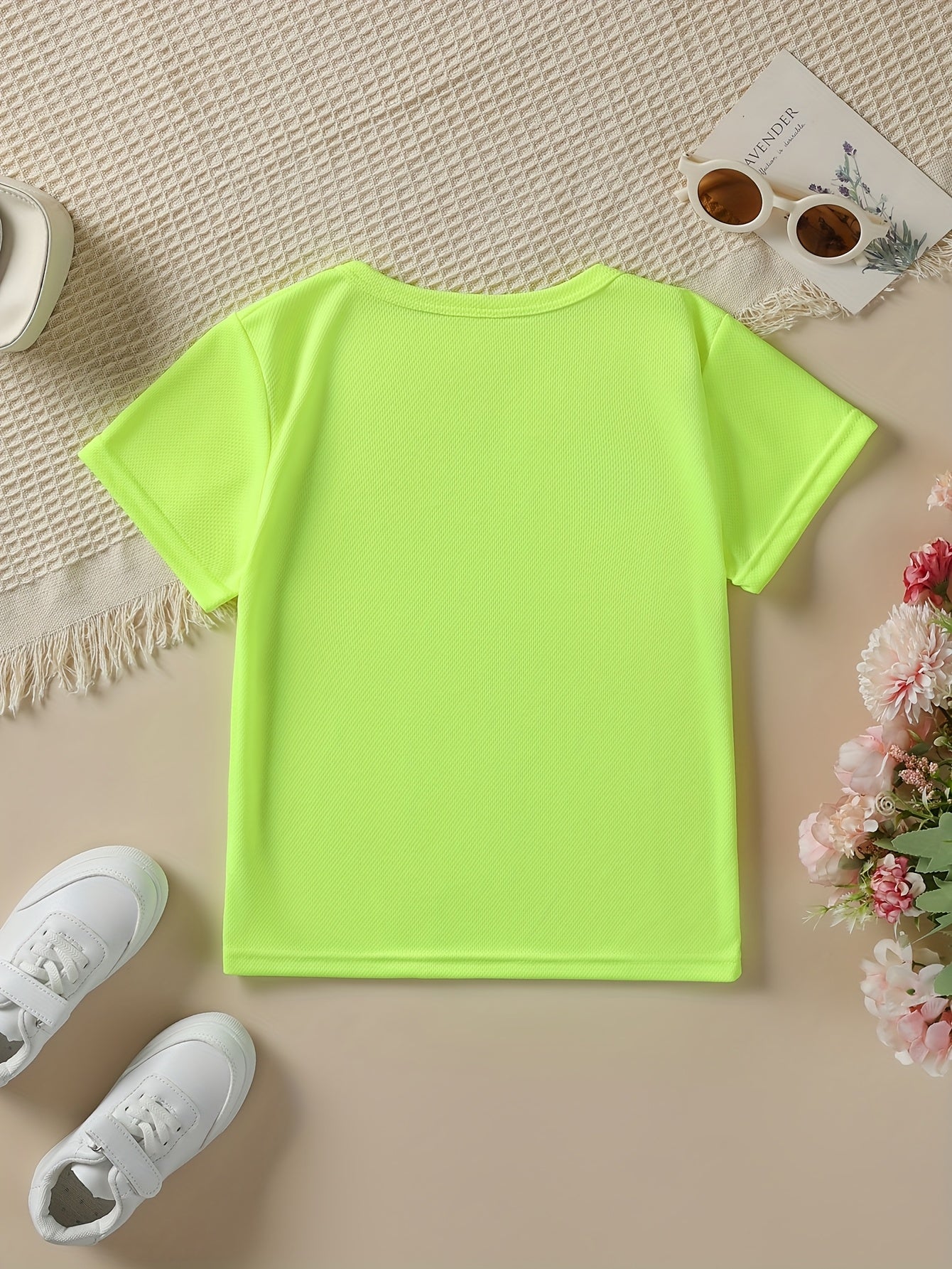 Summer Fashion Girls' Short Sleeve T-Shirt with "Big Fist Meets Little Fist" Daddy + Me Letter Print Casual Top NYDX4322