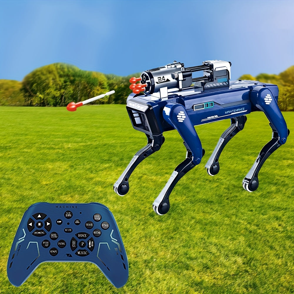 Cool AI robot dog, intelligent voice interactive robot dog, capable of spraying water mist, launching soft arrows, music and dance, programming, robotic arm, technology gift, remote control robot dog, Dog Robot, Robot Dogs Re