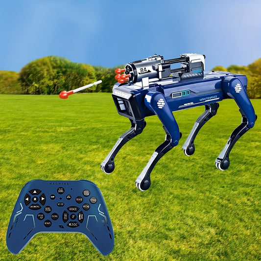 Cool AI robot dog, intelligent voice interactive robot dog, capable of spraying water mist, launching soft arrows, music and dance, programming, robotic arm, technology gift, remote control robot dog, Dog Robot, Robot Dogs Re