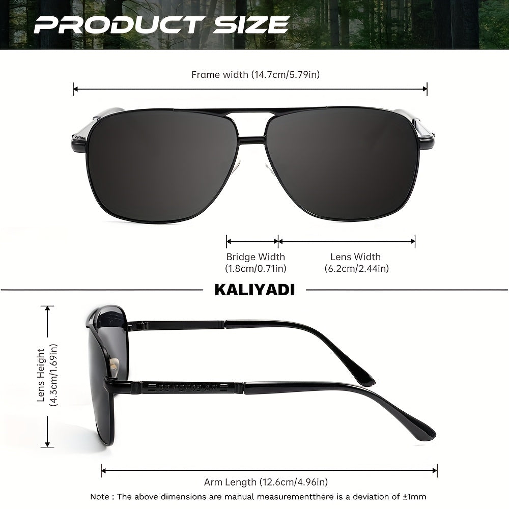 KALIYADI New Men's Birthday Gift Choice Classic Fashion Men's Polarized with Eyewear Case and Cloth Suitable for Traveling St. Patrick's Day Mardi Gras Easter Christmas, Eyewear, Gear, Trendy Eyewear, Stylish Shades, Durable