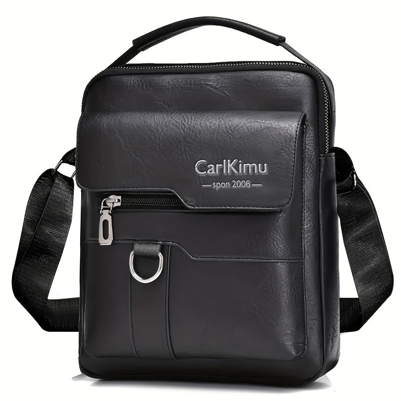 CarKimu Unisex Briefcase - Adjustable Shoulder Strap, Zipper Closure, Polyester Lining, Casual Business Tote for Teenager & Teenager, Black, Casual Business Bag | Sleek Black Briefcase | Durable Zipper Closure, Briefcase for